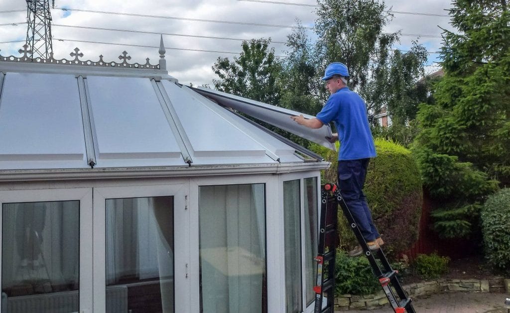 solid roof on a conservatory